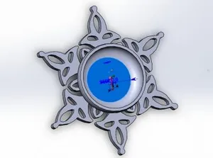 Снежинка свеча держатель