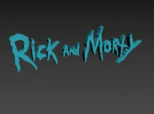 Надпись Rick and Morty оригинальным...