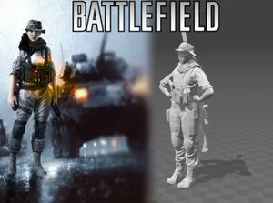 Девушка снайпер из игры Battlefield