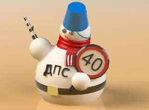 Снеговик гаишник