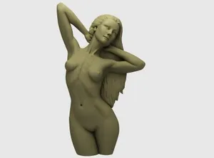 Скульптура девушки OBJ и STL