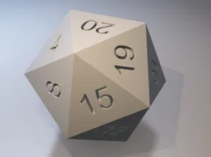 dice icosahedron - игральный двадца...