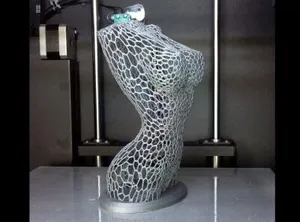 Женский торс в стиле Voronoi