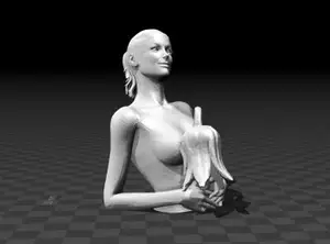 Flower gilr bust