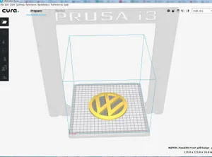 Знак VW Passat B5 передний в решетк...