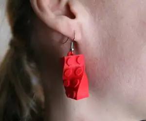 Серьги кирпич