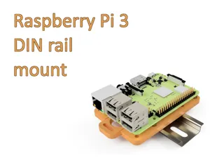 Крепление Raspberry Pi 3 на DIN рей...