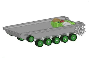 Шасси RC танка, типа БМД-4М с торси...