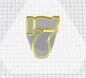Вырубка для теста цифра 7