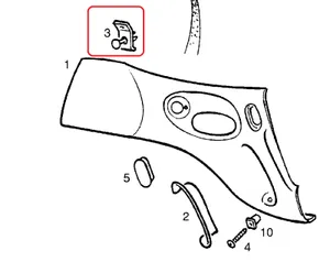 клипса передней двери  Opel Vectra...