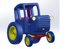 трактор синий