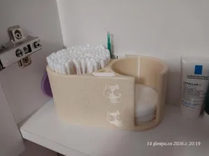 Органайзер в ванную, для ватных дис...