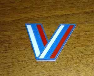 Значок "V" , с подставкой и без, с...