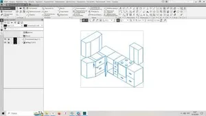 Кухня. 3D модель.