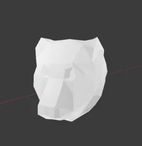 Голова медведя Low Poly