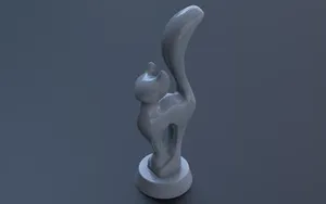 Cat. Statue abstract.