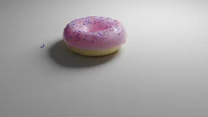 Пончик с чашкой кофе