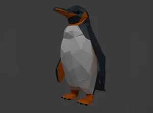 пингвин low-poly
