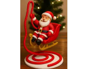 Santa’s Floating Sleigh – 3D Christmas Decoration