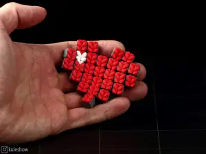 Knitted Flexible Pixel Heart