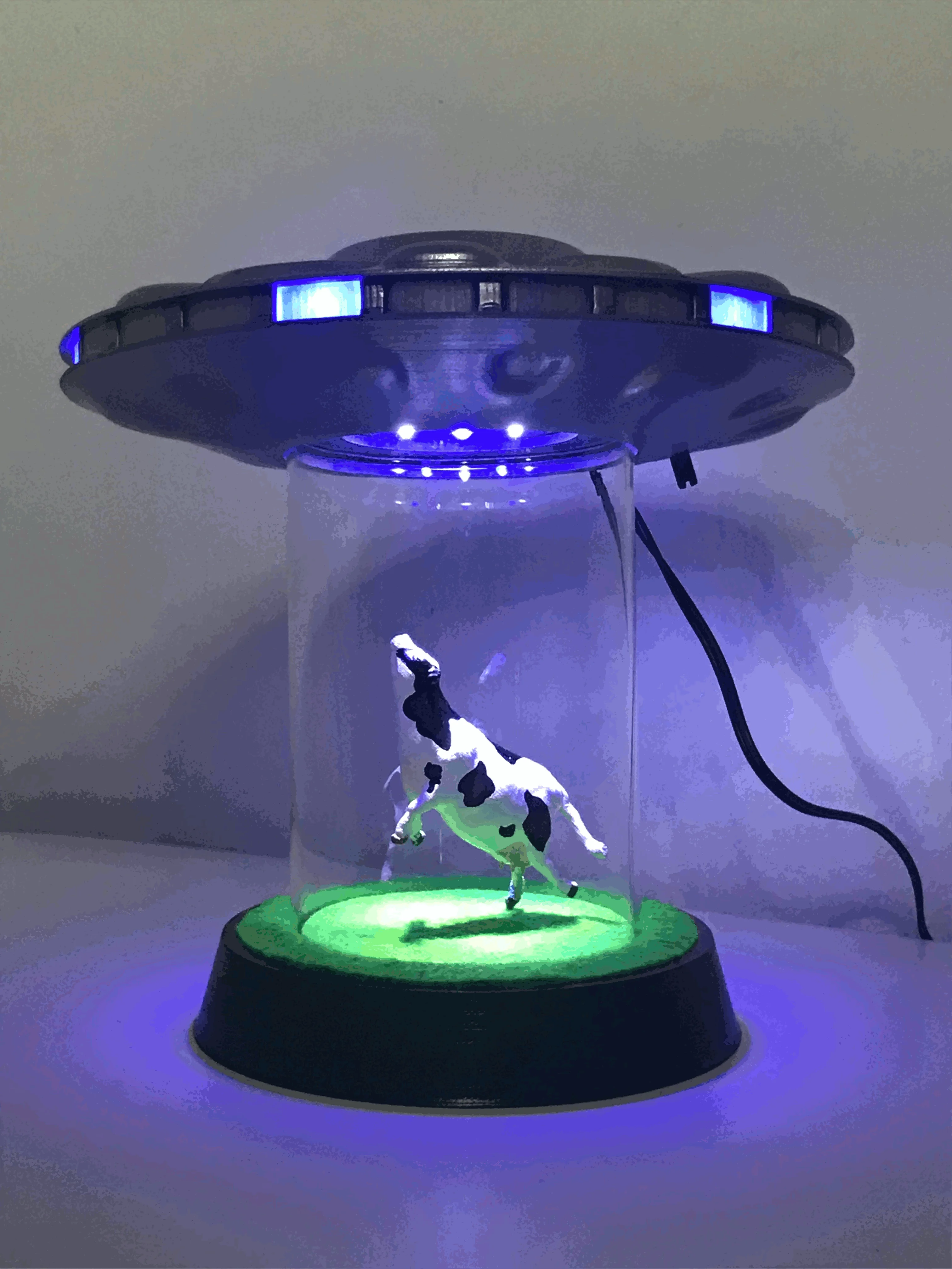 UFO Abduction Lamp with blinking lights