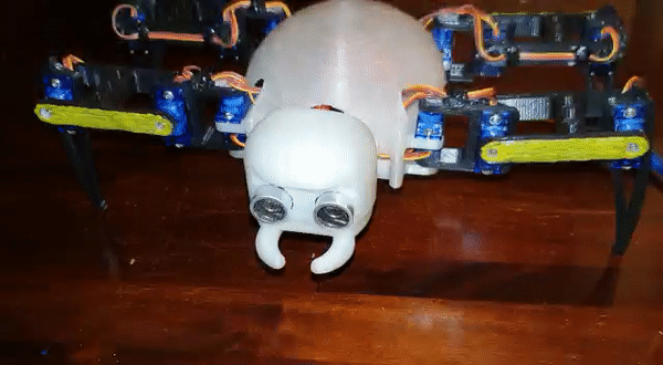 Ultrasound Turning Spider Head Arduino Nano Bluetooth