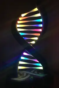 RGB LED DOUBLE HELIX DNA LAMP - Micro USB Socket & Closed Bottom - with Arduino Code