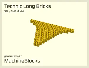 Technic Long Bricks - STL Generator - LEGO® compatible