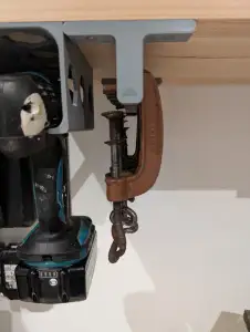Under-Shelf Rack Hanger — Clamp & Tool Holder 100/150/200mm