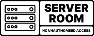 Server Room Sign