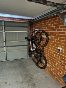 Angled Bike Wall Mount with Wheel Stops
