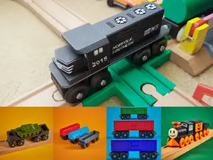 Norfolk Southern toy train BRIO / IKEA compatible