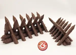 Medieval Palisade Spiked Barrier - No Supports