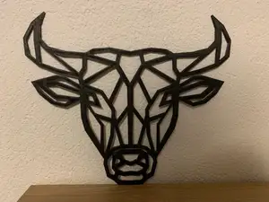 Bull Head low poly Wallart