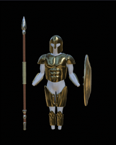 Greek armor set for figurines or cosplay