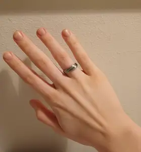 Elegant and simple silver ring