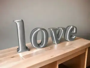 LOVE bubbly letters