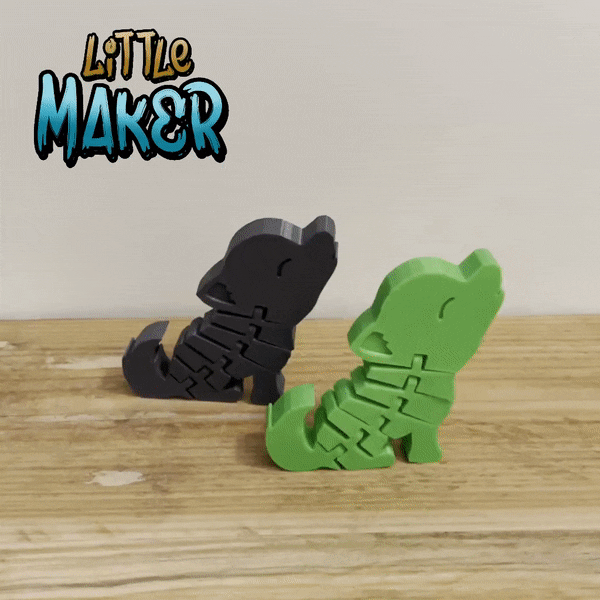 Flexi wolf - Wolf keychain