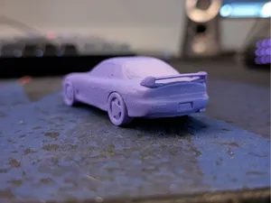 Mazda RX7 Print in Place with moving wheels