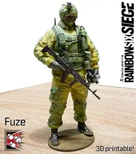 Fuze operator from Rainbow Six Siege (figurine/statue)
