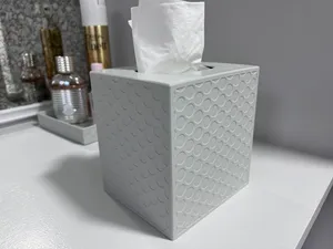 Circle Pattern Tissue Box Cover - To Fit 115 x 101 x 122 mm Tissue Box