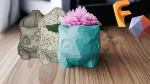 LowPoli Bulbasaur flower pot : Pokemon