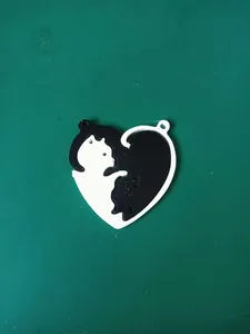 Cat Heart Keychain 2 parts