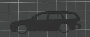 Mercedes Benz wagon w210 silhouette keychain