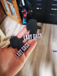Lady Gaga keychain and magnet