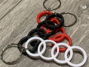 Audi logo keychain