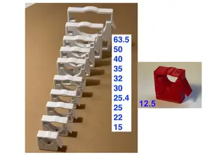Locking Pipe Clip (11 sizes, print in place)