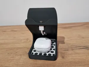 Phone stand with hexagon shelf easy to print