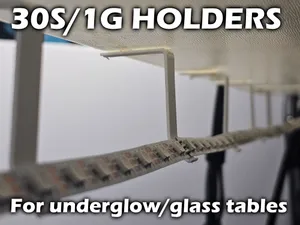 Glass desk LED strip holder