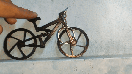 Functional Mountain Bike Keychain - Print-in-Place